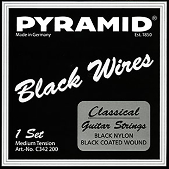 Pyramid C342200 Klassik Gitarre Satz Black Wires