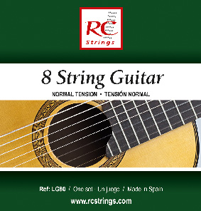 RC Strings LG80 8th String guitar Klassik Satz