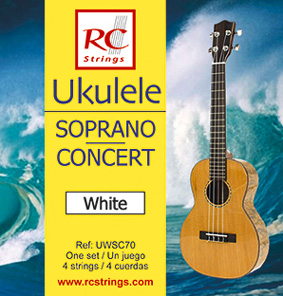 RC Strings UWSC70 Ukulele Satz Sopran/Concert wht