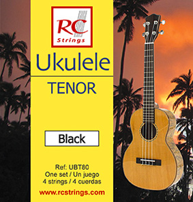 RC Strings UBT80 Ukulele Satz Tenor black