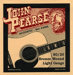John Pearse 200L Acoustic Satz .012-.053w Bronze