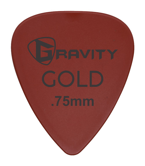 Gravity Plektrum Colored Gold Series Red .75mm