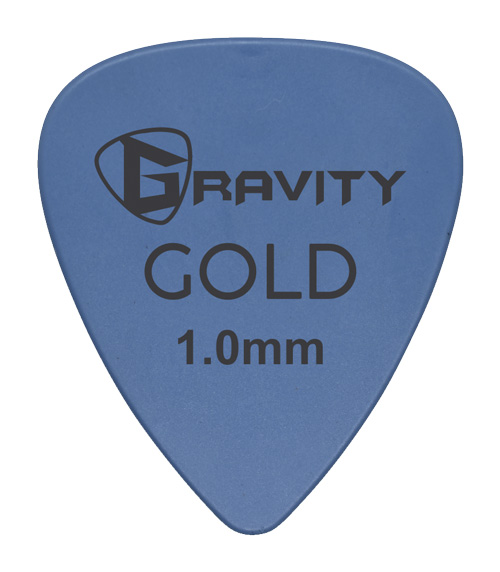 Gravity Plektrum Colored Gold Series Blue 1.0mm