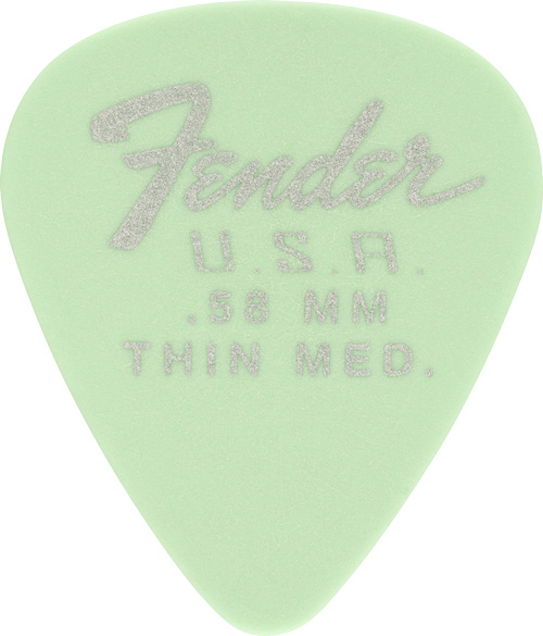 Fender Plektren 351 Dura-Tone 0.58, Surf Green