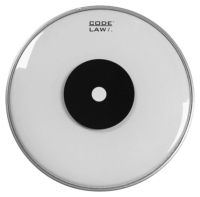 Code Drumhead Law transparent 6" Black Dot