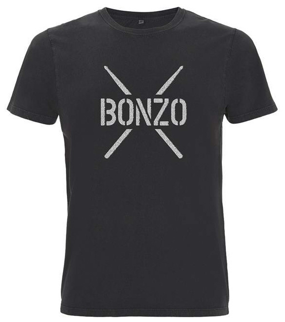 John Bonham T-Shirt BONZO STENCIL - Black. XL
