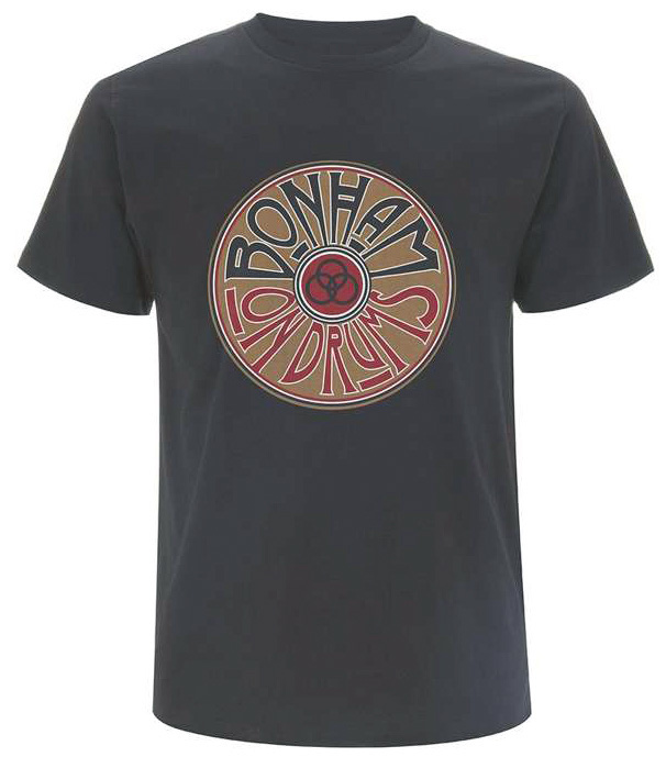 John Bonham T-Shirt ON DRUMS - Coal. XL