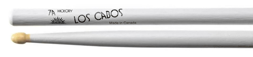 Los Cabos White Hickory 7A White Dip Drumsticks